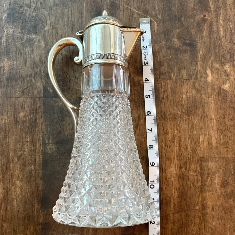CRYSTAL Deep Cut Vintage Pitcher Claret Jug! Excellent vintage condition!
